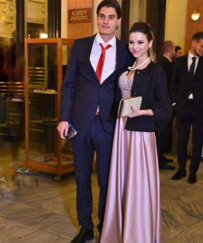 Hana Behounkova with her husband Patrik Schick.